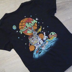 Vintage Space Jam Black Graphic Tee no tag fit like M